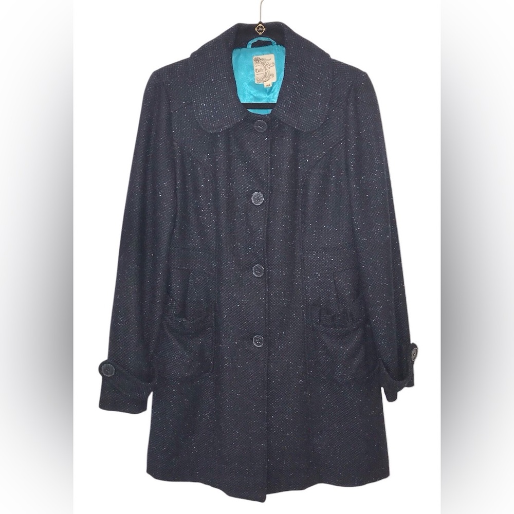 TULLE for Anthropologie Pea Coat | Women’s Size M | Navy Blue